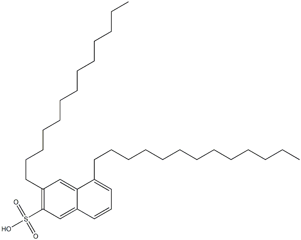 3,5-Ditridecyl-2-naphthalenesulfonic acid Struktur