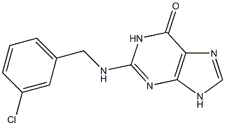 2-(3-Chlorobenzylamino)-9H-purin-6(1H)-one Struktur