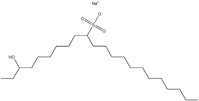 3-Hydroxydocosane-10-sulfonic acid sodium salt Struktur