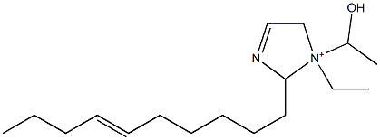 2-(6-Decenyl)-1-ethyl-1-(1-hydroxyethyl)-3-imidazoline-1-ium Struktur