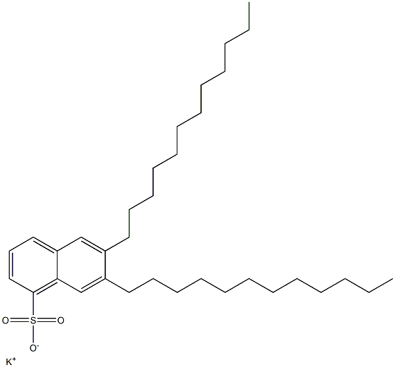 6,7-Didodecyl-1-naphthalenesulfonic acid potassium salt Struktur