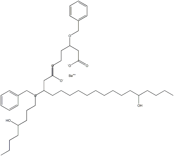 Bis(3-benzyloxy-14-hydroxystearic acid)barium salt Struktur