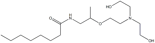 N-[2-[2-[Bis(2-hydroxyethyl)amino]ethoxy]propyl]octanamide Struktur