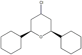 (2R,6S)-4-Chloro-2,6-dicyclohexyltetrahydro-2H-pyran Struktur