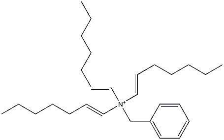 Tri(1-heptenyl)benzylaminium Struktur