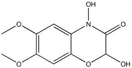 3,4-Dihydro-2,4-dihydroxy-6,7-dimethoxy-2H-1,4-benzoxazin-3-one Struktur