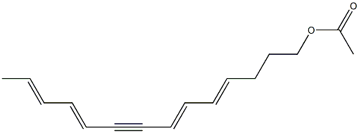 1-Acetoxy-4,6,10,12-tetradecatetren-8-yne Struktur