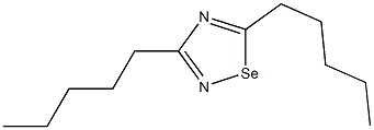 3,5-Bis(pentyl)-1,2,4-selenadiazole Struktur