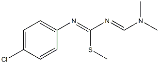 1-(4-Chlorophenyl)-4-dimethylamino-2-methylthio-1,3-diaza-1,3-butadiene Struktur