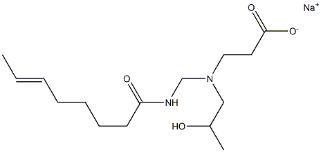 3-[N-(2-Hydroxypropyl)-N-(6-octenoylaminomethyl)amino]propionic acid sodium salt Struktur