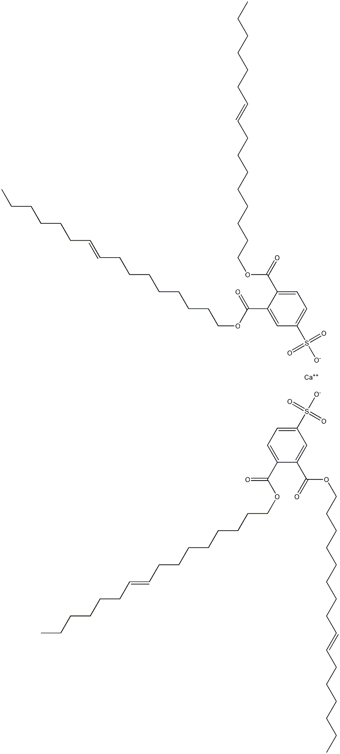 Bis[3,4-di(9-hexadecenyloxycarbonyl)benzenesulfonic acid]calcium salt Struktur