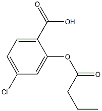 2-Butyryloxy-4-chlorobenzoic acid Struktur