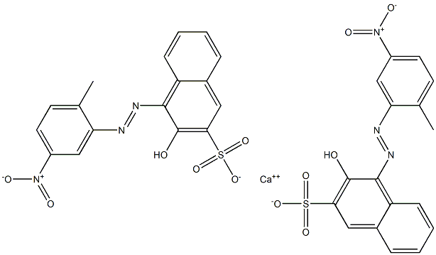 Bis[1-[(2-methyl-5-nitrophenyl)azo]-2-hydroxy-3-naphthalenesulfonic acid]calcium salt Struktur