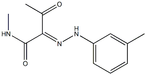 2-[2-(3-Methylphenyl)hydrazono]-1-(methylamino)butane-1,3-dione Struktur