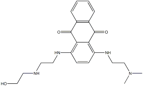 1-[[2-(Dimethylamino)ethyl]amino]-4-[[2-[(2-hydroxyethyl)amino]ethyl]amino]-9,10-anthraquinone Struktur