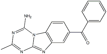 4-Amino-2-methyl-7-benzoyl-1,3,4a,9-tetraaza-4aH-fluorene Struktur