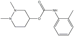 2-Methylphenylcarbamic acid 1,2-dimethyl-(1,2,3,4,5,6-hexahydropyridazin)-4-yl ester Struktur