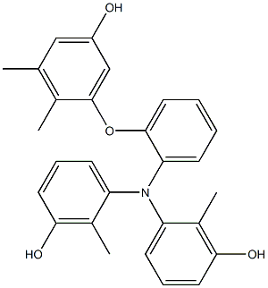 N,N-Bis(3-hydroxy-2-methylphenyl)-2-(5-hydroxy-2,3-dimethylphenoxy)benzenamine Struktur