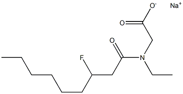 N-Ethyl-N-(3-fluorononanoyl)glycine sodium salt Struktur