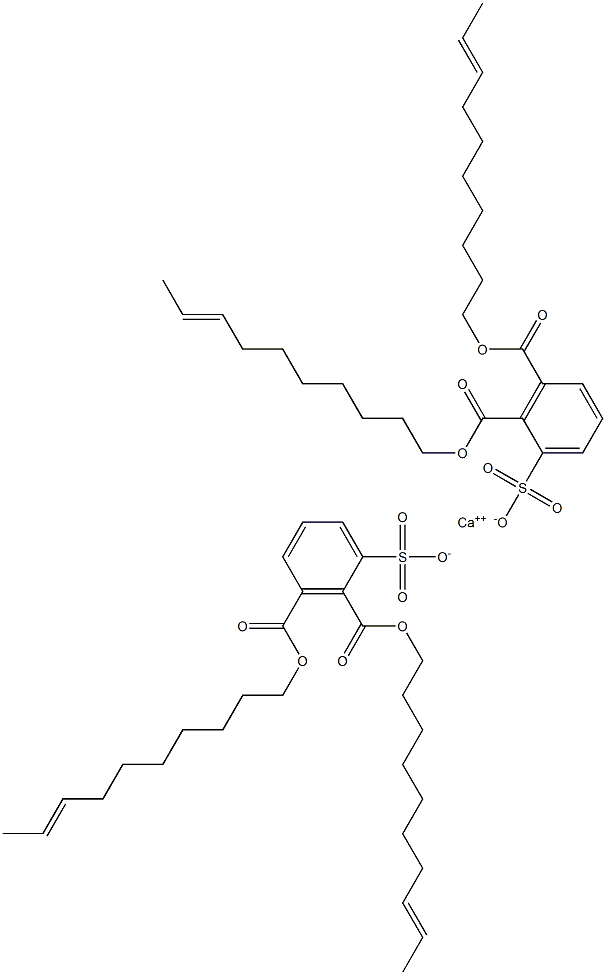 Bis[2,3-di(8-decenyloxycarbonyl)benzenesulfonic acid]calcium salt Struktur