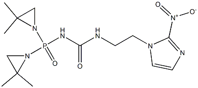 1-[Bis(2,2-dimethyl-1-aziridinyl)phosphinyl]-3-[2-(2-nitro-1H-imidazol-1-yl)ethyl]urea Struktur