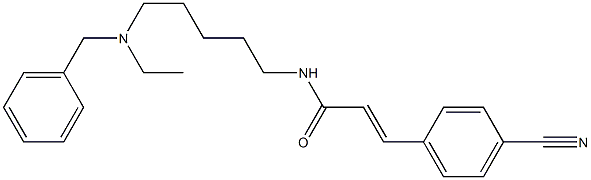 N-[5-(Ethylbenzylamino)pentyl]-3-(4-cyanophenyl)acrylamide Struktur