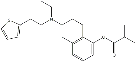 Isobutyric acid 2-[ethyl[2-(2-thienyl)ethyl]amino]tetralin-5-yl ester Struktur