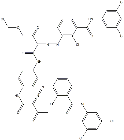 3,3'-[2-(Chloromethyloxy)-1,4-phenylenebis[iminocarbonyl(acetylmethylene)azo]]bis[N-(3,5-dichlorophenyl)-2-chlorobenzamide] Struktur