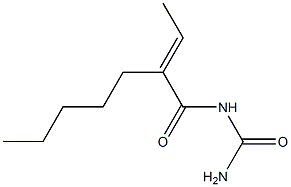 (2-Ethylideneheptanoyl)urea Struktur