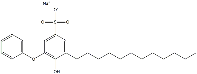 6-Hydroxy-5-dodecyl[oxybisbenzene]-3-sulfonic acid sodium salt Struktur