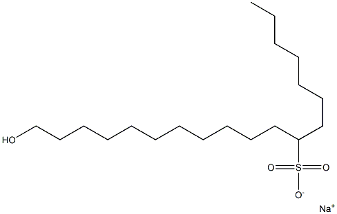 19-Hydroxynonadecane-8-sulfonic acid sodium salt Struktur