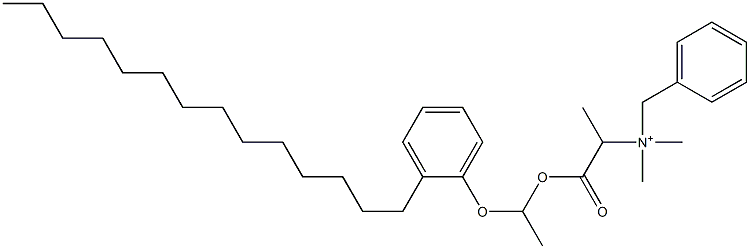 N,N-Dimethyl-N-benzyl-N-[1-[[1-(2-tetradecylphenyloxy)ethyl]oxycarbonyl]ethyl]aminium Struktur