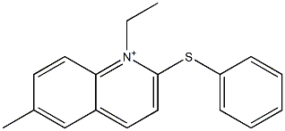 1-Ethyl-6-methyl-2-(phenylthio)quinolinium Struktur