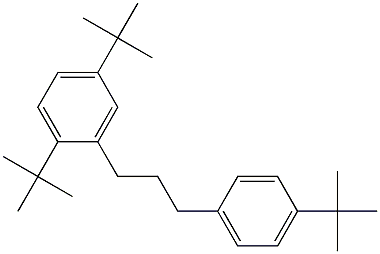 1-(2,5-Di-tert-butylphenyl)-3-(4-tert-butylphenyl)propane Struktur