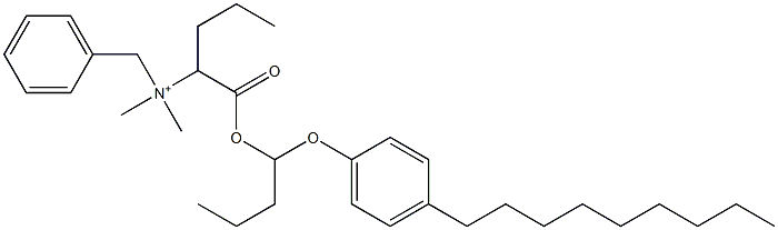 N,N-Dimethyl-N-benzyl-N-[1-[[1-(4-nonylphenyloxy)butyl]oxycarbonyl]butyl]aminium Struktur