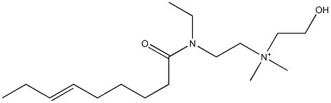 2-[N-Ethyl-N-(6-nonenoyl)amino]-N-(2-hydroxyethyl)-N,N-dimethylethanaminium Struktur