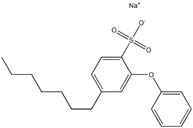 4-Heptyl-2-phenoxybenzenesulfonic acid sodium salt Struktur