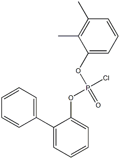 Chlorophosphonic acid 2-biphenylyl 2,3-xylyl ester Struktur