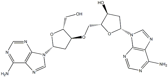 5'-O-(2'-Deoxy-3'-adenylyl)-2'-deoxyadenosine Struktur