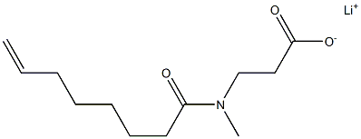 3-[N-Methyl-N-(7-octenoyl)amino]propionic acid lithium salt Struktur