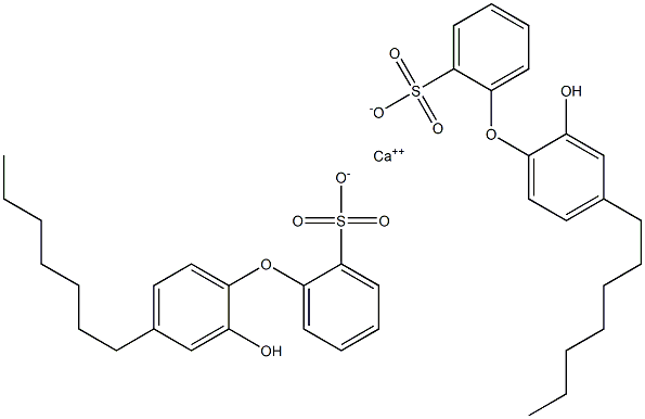 Bis(2'-hydroxy-4'-heptyl[oxybisbenzene]-2-sulfonic acid)calcium salt Struktur