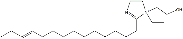 1-Ethyl-1-(2-hydroxyethyl)-2-(11-tetradecenyl)-2-imidazoline-1-ium Struktur