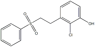 2-Chloro-3-(2-phenylsulfonylethyl)phenol Struktur