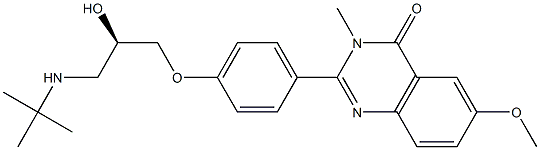 2-[4-[(R)-3-[(1,1-Dimethylethyl)amino]-2-hydroxypropoxy]phenyl]-6-methoxy-3-methylquinazolin-4(3H)-one Struktur