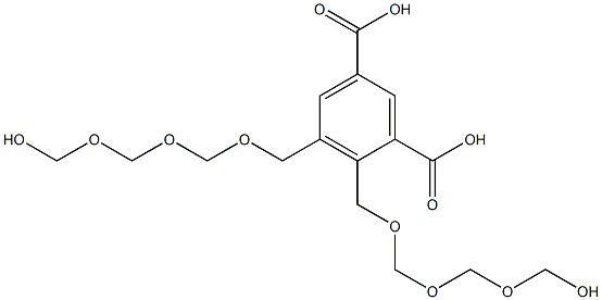 4,5-Bis(7-hydroxy-2,4,6-trioxaheptan-1-yl)isophthalic acid Struktur