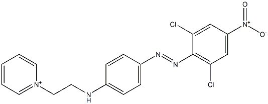 1-[2-[[4-[(2,6-Dichloro-4-nitrophenyl)azo]phenyl]amino]ethyl]pyridinium Struktur