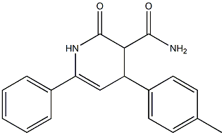 1,2,3,4-Tetrahydro-2-oxo-4-(4-methylphenyl)-6-(phenyl)pyridine-3-carboxamide Struktur