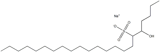 5-Hydroxydocosane-6-sulfonic acid sodium salt Struktur