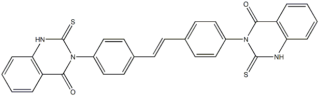 3,3'-[1,2-Ethenediylbis(4,1-phenylene)]bis[1,2-dihydro-2-thioxoquinazolin-4(3H)-one] Struktur