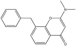 8-Benzyl-2-(dimethylamino)chromone Struktur